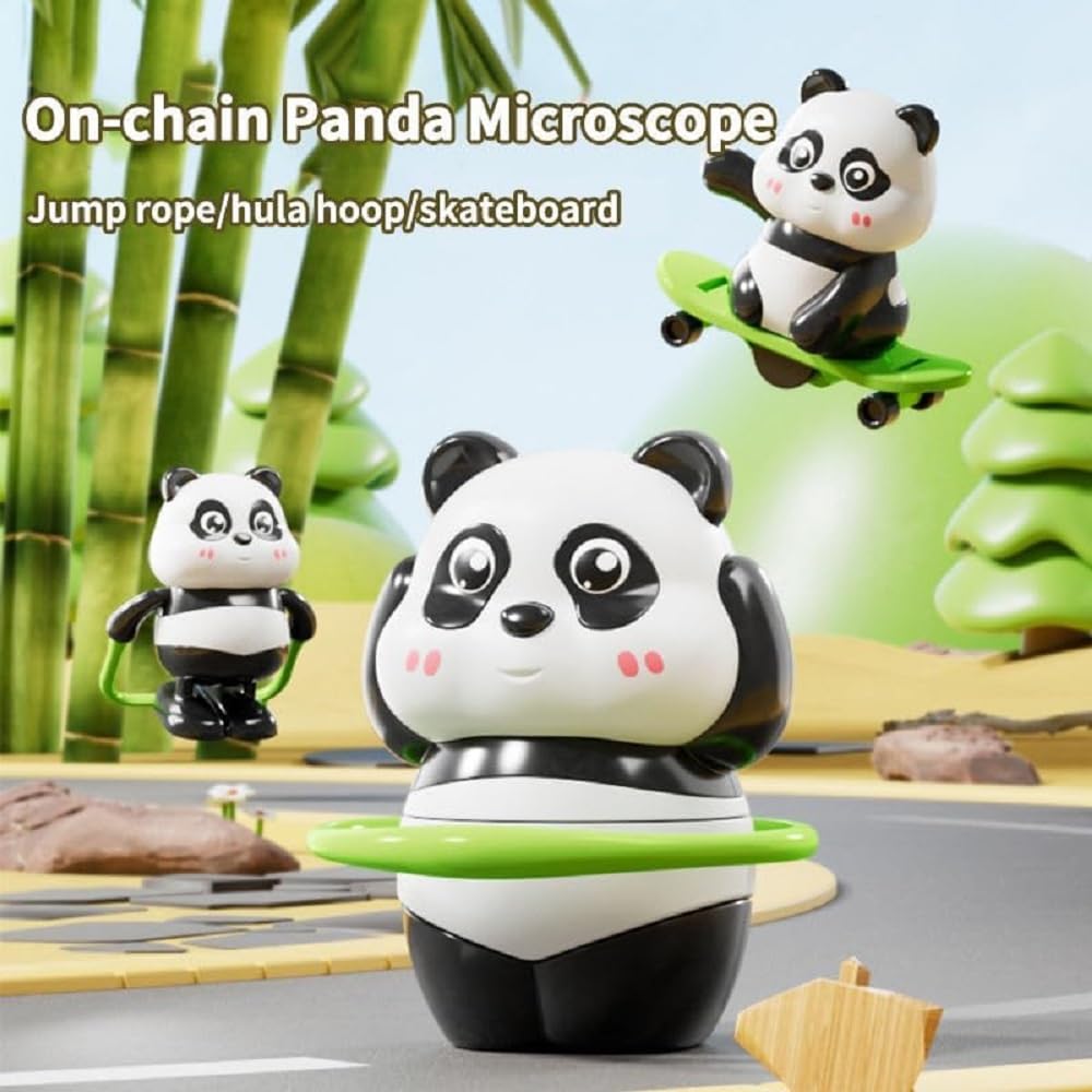 Panda Wind-Up Toy with Spinning Ring