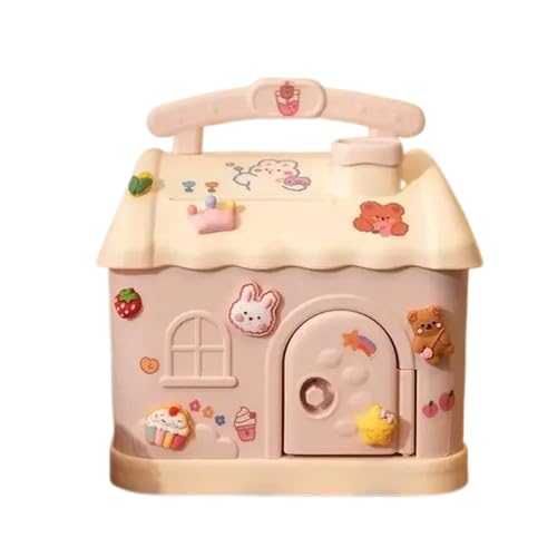 Home Design Piggy Bank with Key (Pack of 1)