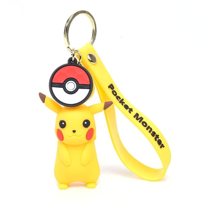 Collectible Famous Cartoon Anime 3d Rubber Silicon Keychain with Long Ribbon Suitable for Car and Bike Key Rings | Bag Charm | Gifting | Key Chain