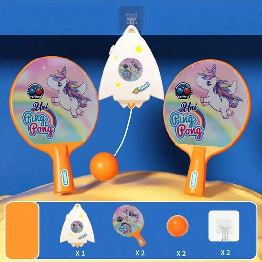 Ping-Pong Table Tennis Trainer Set for Kids & Adults (Unicorn)