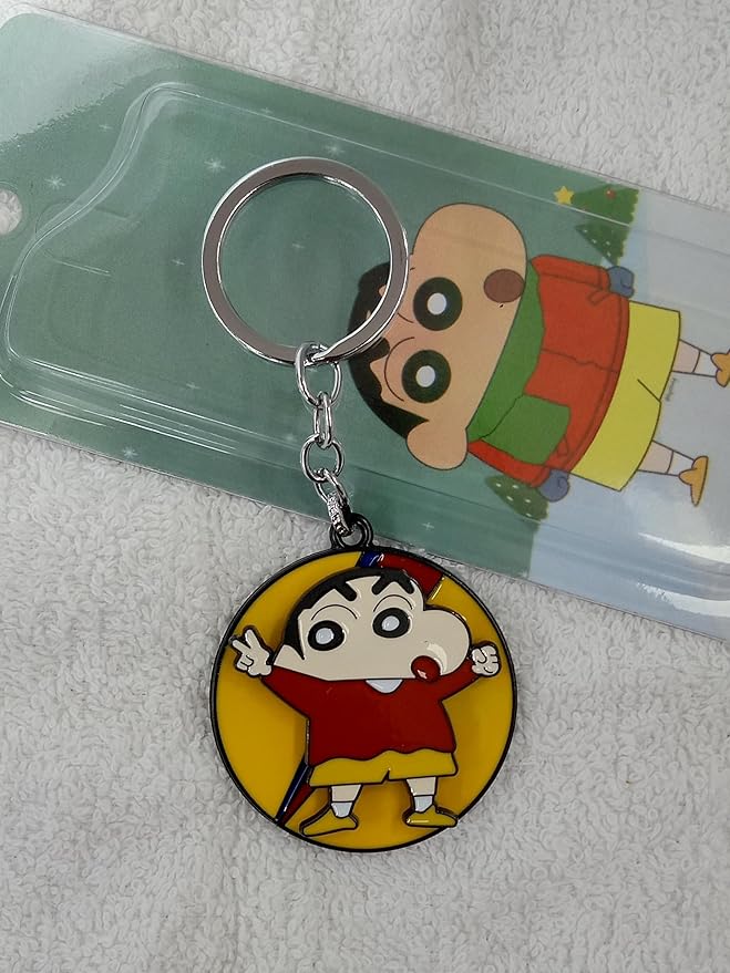 Shinchan Spinner Animation Keychain – Rotating for Car, Bike & School Bags