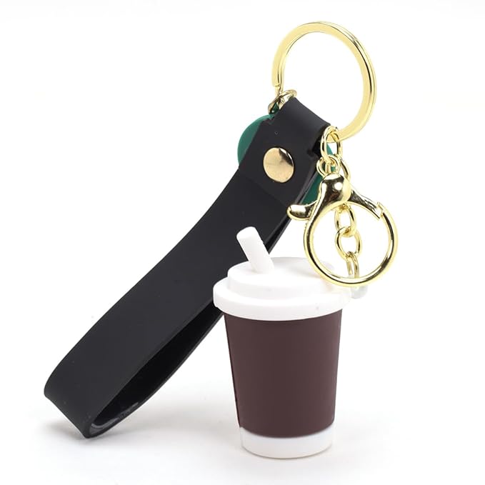 Premium 3D Anime Rubber Silicone Keyrings with Long Ribbon – Perfect Bag & Car Charm