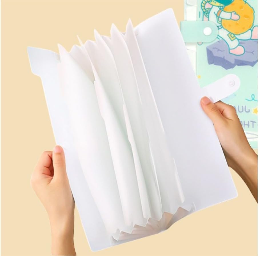 Astronaut Theme 6-Pocket File Folder – Green