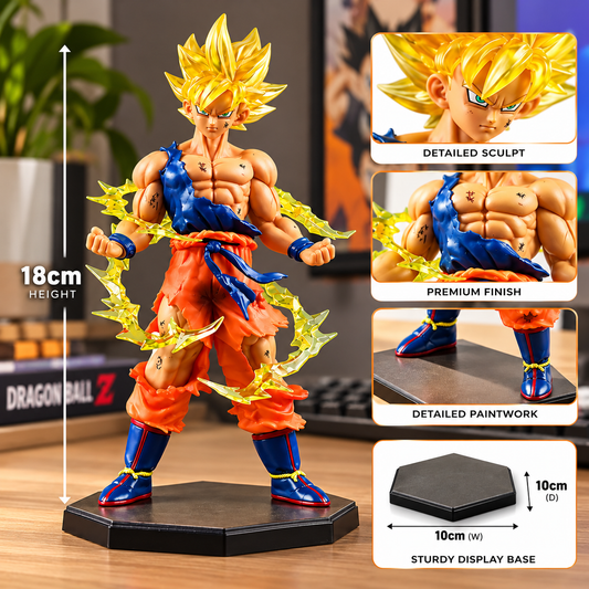 DBZ Goku Standing With Flame 18cm Action Figure
