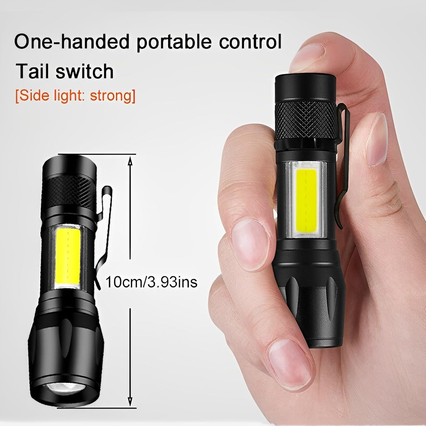 Mini USB Rechargeable LED Flashlight – Zoomable & Pocket-Sized