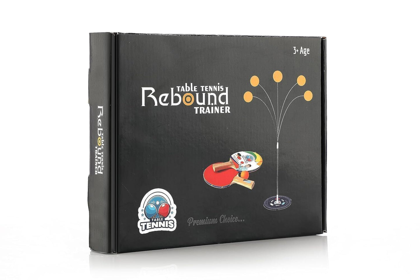 Table Tennis Trainer Toys for Kids & Adults | Rebound Rackets and Balls Base Training Practice Set | Outdoor Indoor Games for Boys & Girls (Multi)