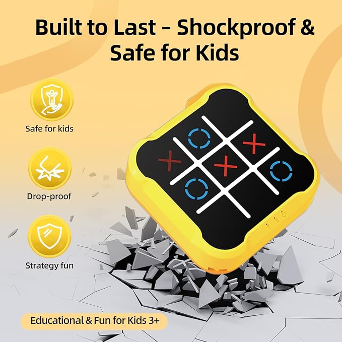 Electronic Tic Tac Toe Games: 4-in-1 Portable Sensory Puzzle Handheld Game.