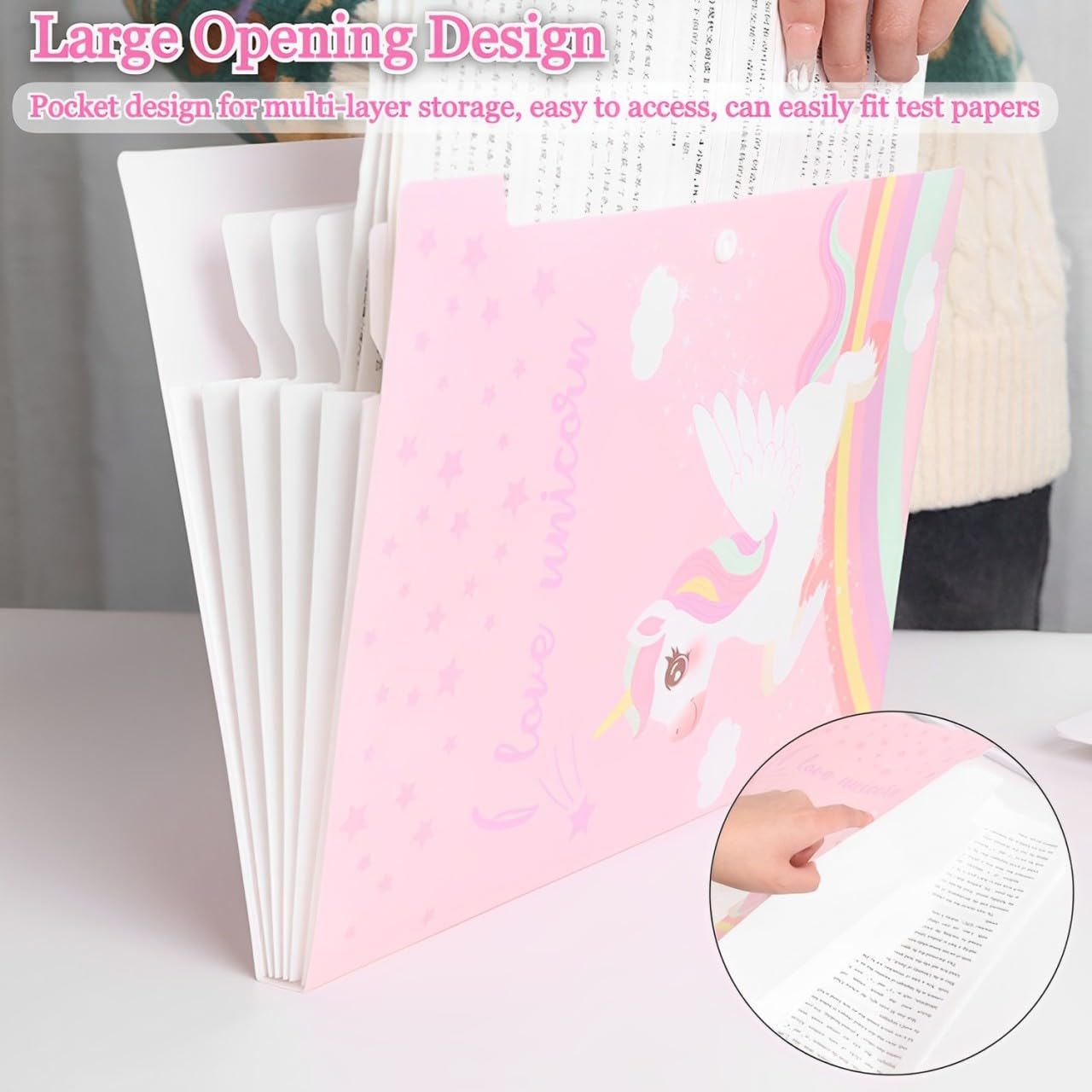 Unicorn 6-Pocket A4 Expanding File Folder