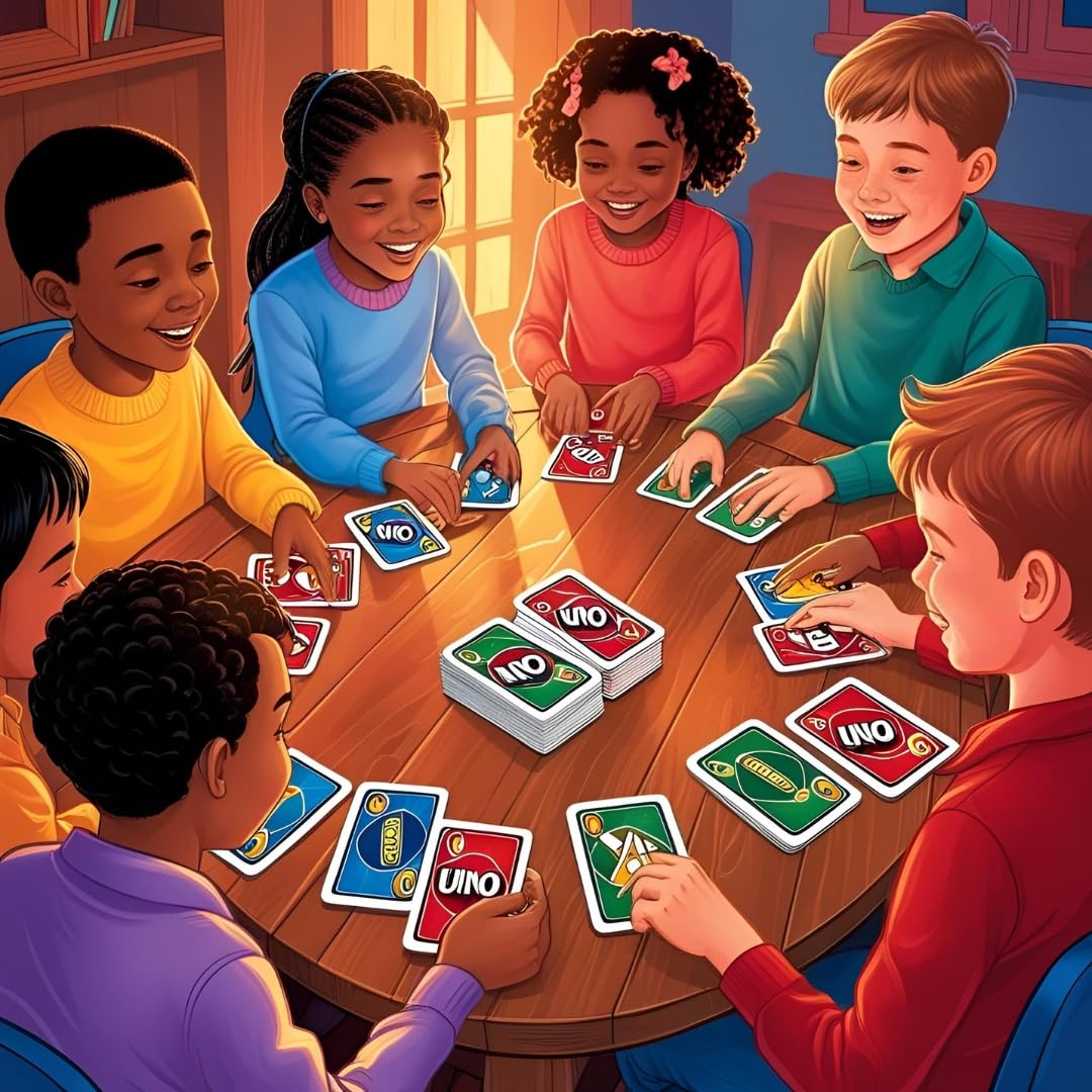 Uno Playing Card Game for Kids, Adults and Family, Paper Material, Multicolor, 108 Cards, Age 7+, Uno Card Game, Uno Cards for Kids