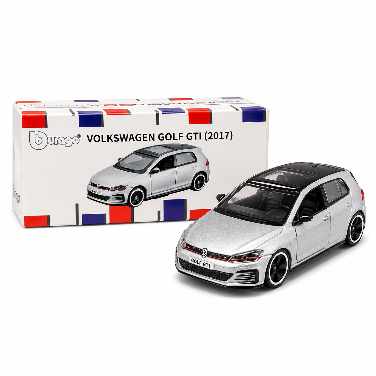 Official Bburago Volkswagen Golf GTI (2017) - 1 : 64 Diecast Scale Model