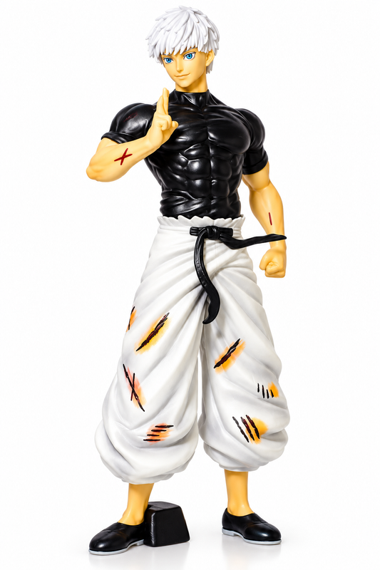 Gojo Satoru Action Figure with 2 Extra Interchangeable Faces - 22 cm