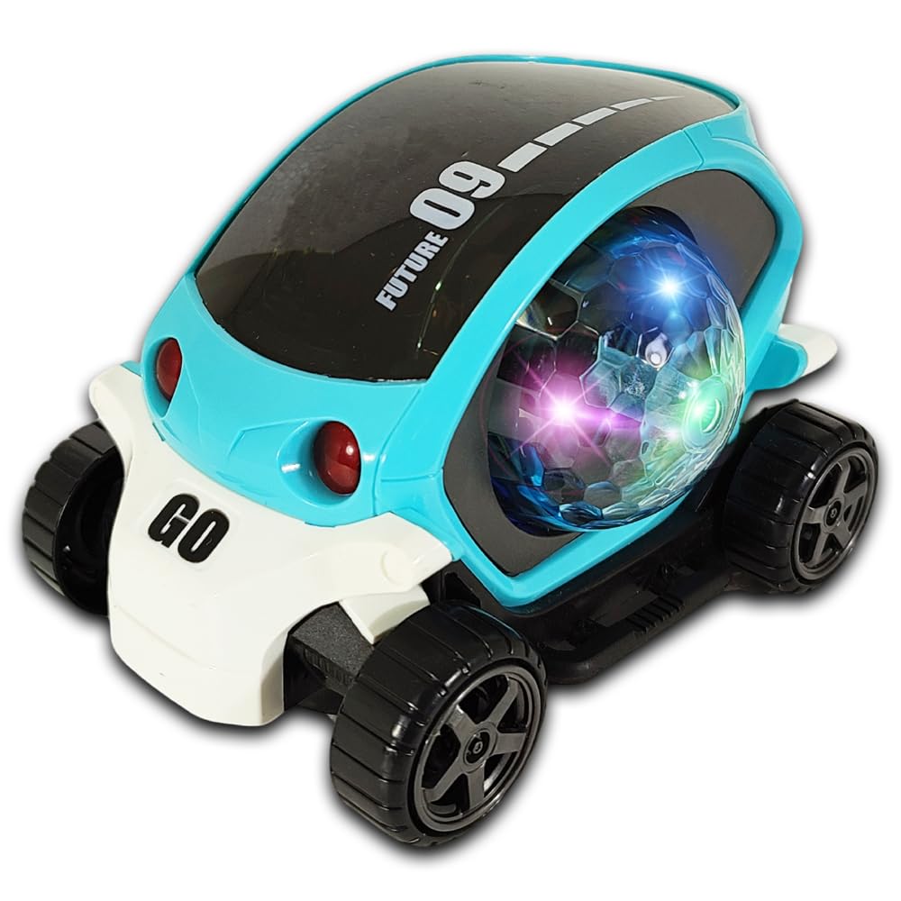 Battery-Operated 360° Stunt Car Toy – Music & 4D Lights