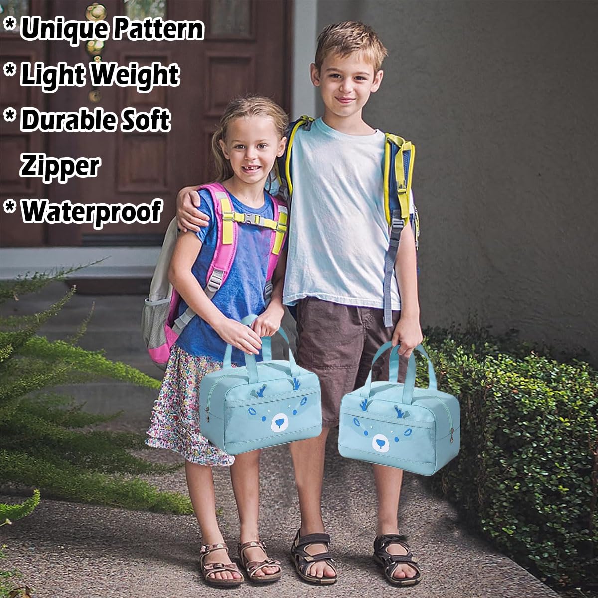 Rectangle Insulated Travel Lunch Bag – Multi-Purpose Tiffin Carrier (Sky Blue)