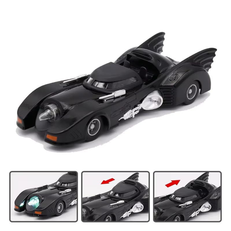 Batman Car 1:36 scale metal Diecast light and sound - Matt Black