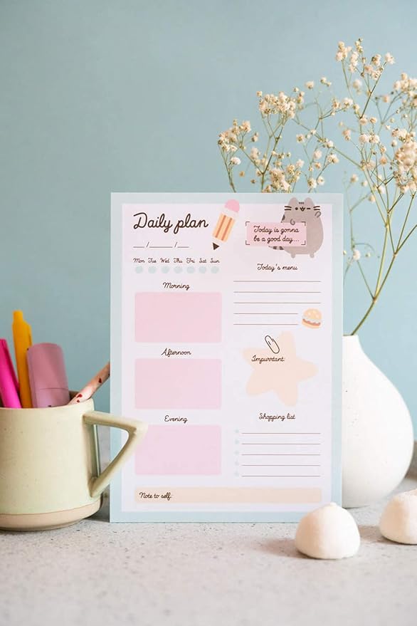 A5 Desk Pad with Daily, Weekly Planner and Monthly Calendar (Assorted colors)