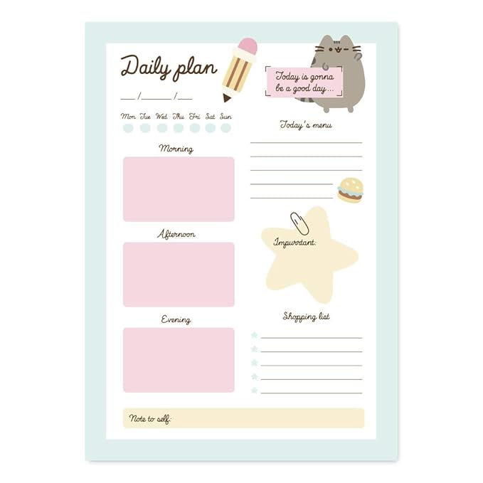 A5 Desk Pad with Daily, Weekly Planner and Monthly Calendar (Assorted colors)