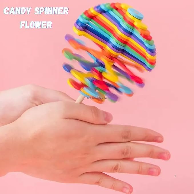 Candy Flower Spinner Toy – Stress Relief Fidget for Kids