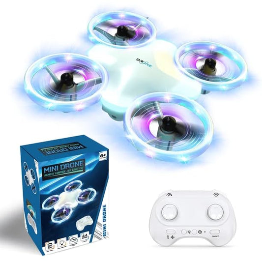 LED Remote Control RC Drone for Kids & Beginners | 360° Flying Quadcopter with Lights