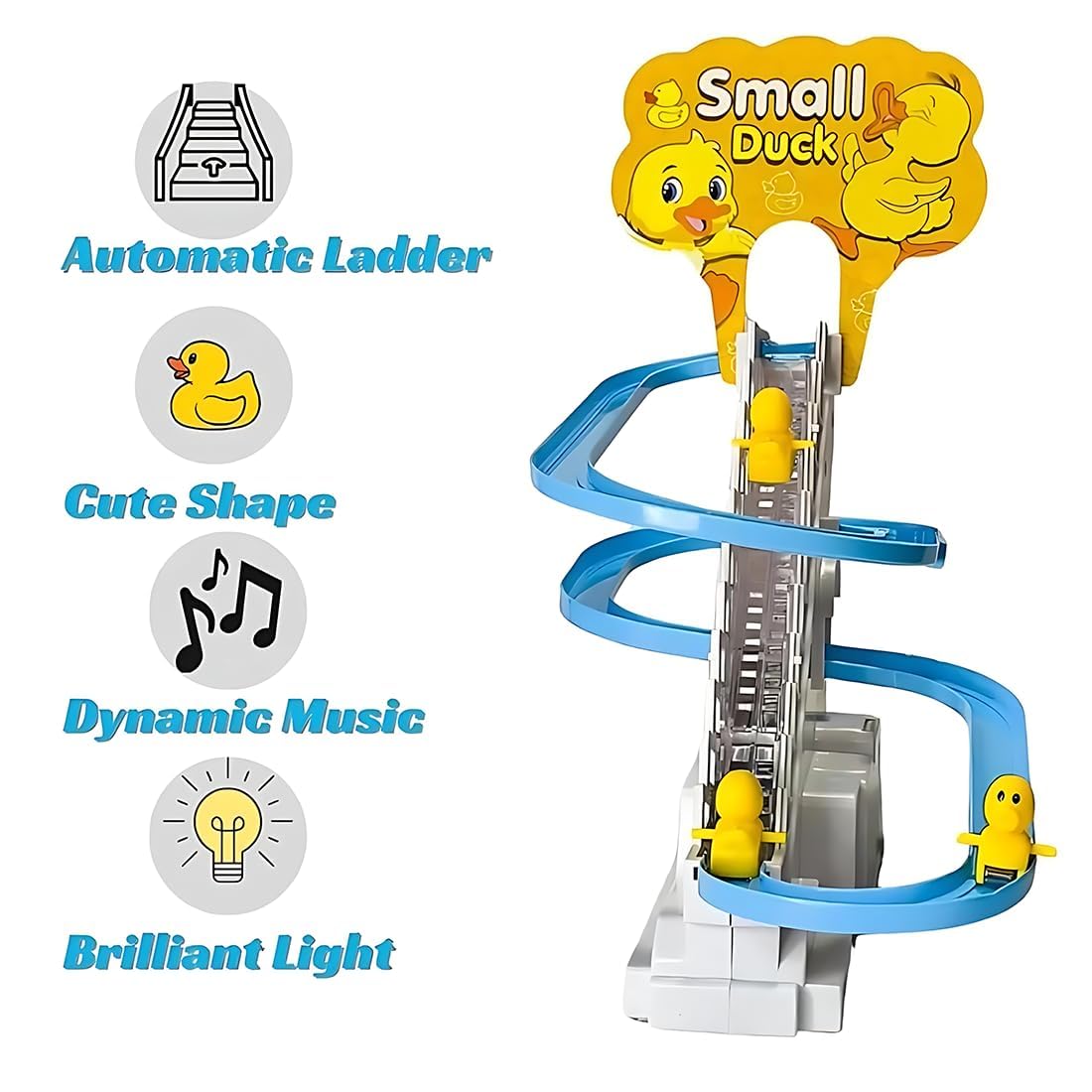 Musical Duck Slide Toy – 24cm Ramp Set with 3 Duck Figures