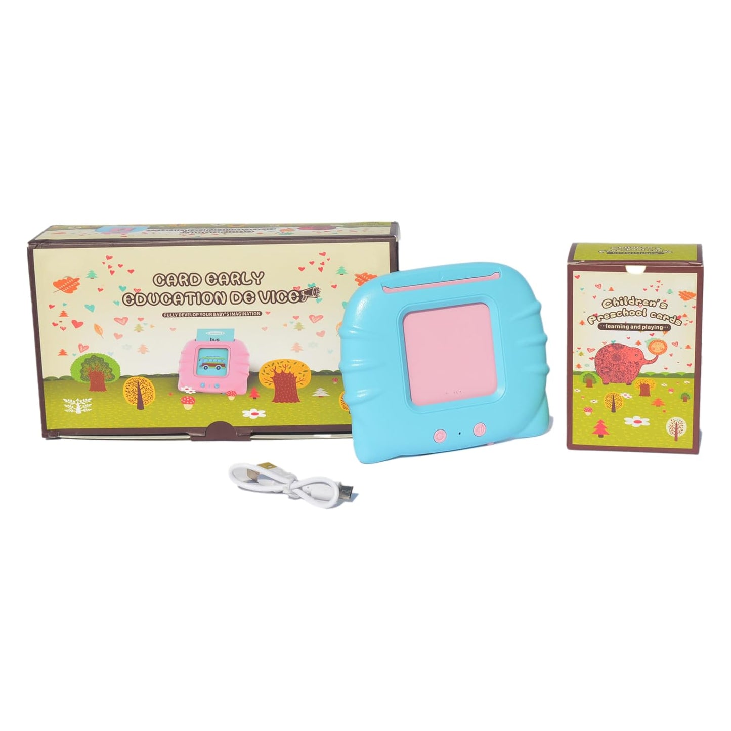 Educational Talking Flash Cards for Kids (224 Words, Rechargeable) – Blue