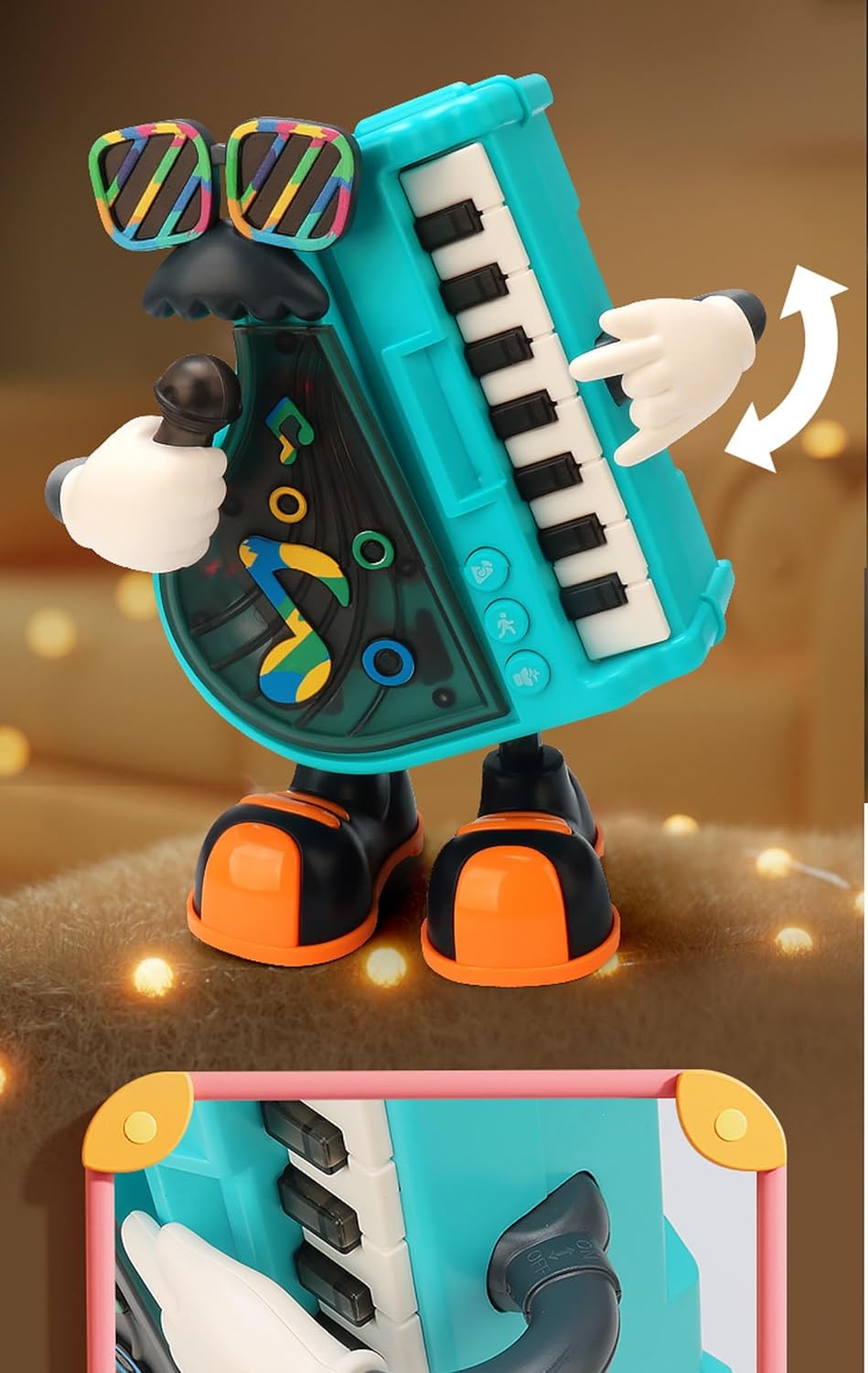 Electric Dance Simulation Piano Music Light Electronic Piano Musical Instrument Dancing Robot