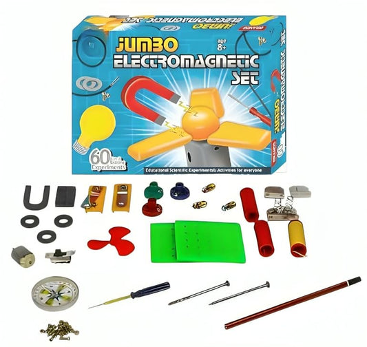 Jumbo Electromagnetic Kit for Kids – 60+ Experiments (Blue, Pack of 1)