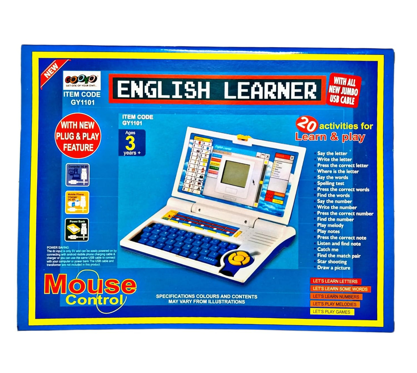 Educational Laptop Toy with Mouse – 20 Learning Activities for Kids