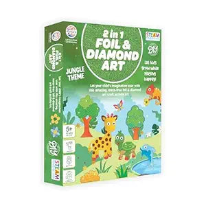 2 in 1 Foil & Diamond Art & Craft Kit