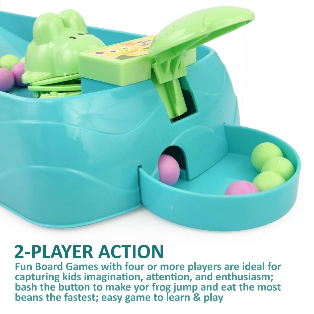 Hungry Frog Games Eating Beans Games.Multiplayer Game for 2 Player. Assorted Colours