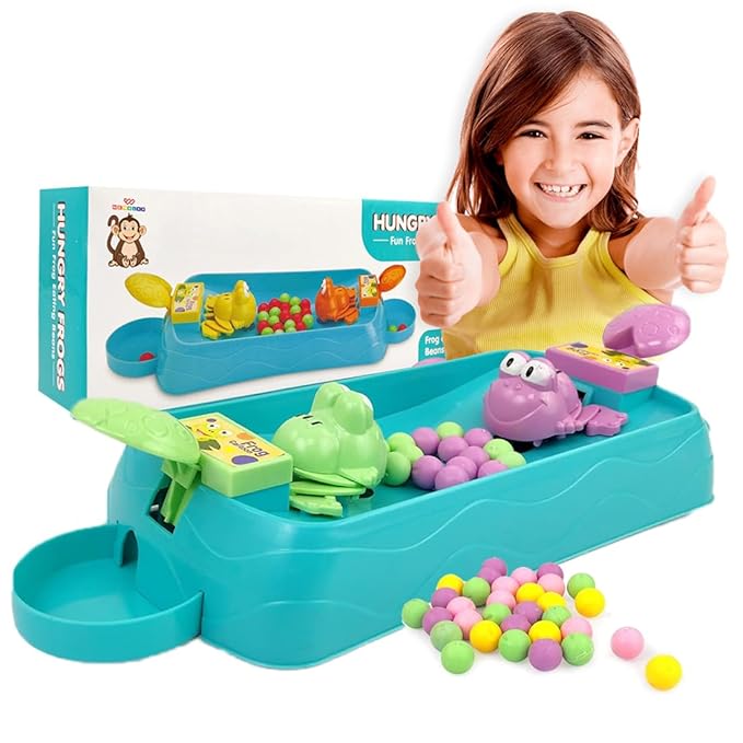 Hungry Frog Games Eating Beans Games.Multiplayer Game for 2 Player. Assorted Colours