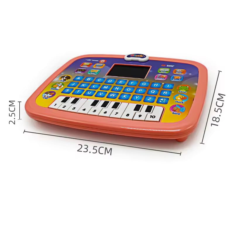 Kid Educational Computer with Piano/Tablet Toddler Learning Pad Interactive Toy with Screen -Educational Toys Fun Gifts -Music/Piano/ABC/Numbers/Words/Spell/Animals - for Boys & Girls 3+