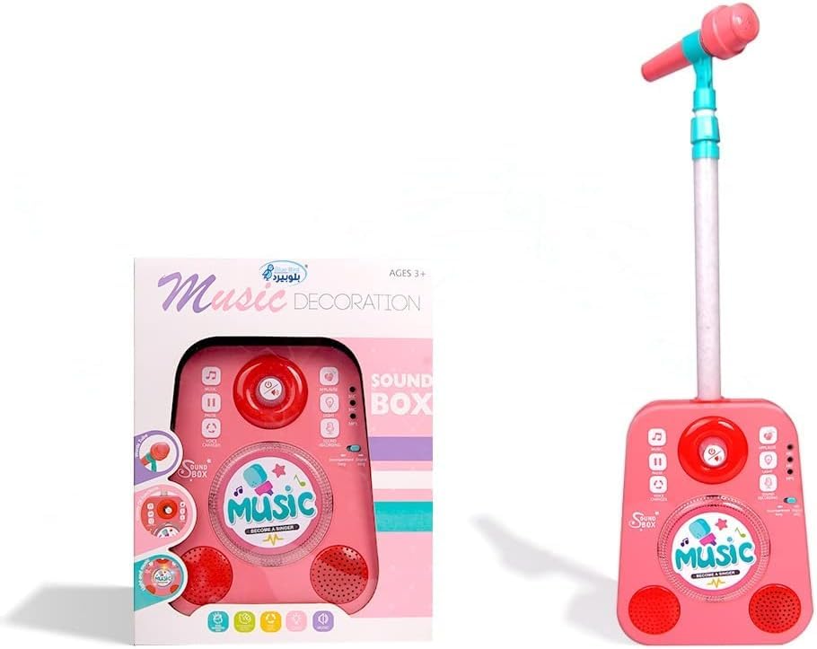 Kids Karaoke Machine with 2 Mics & Stand – Music Toy with Lights & Voice Changer (Ages 3–10)