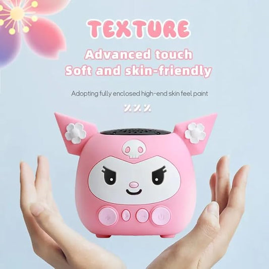 Kuromi Portable Bluetooth Speaker 3W Output | Wireless Mini Speaker with Memory Card Support | 800mAh Battery, 60Hz-23KHz Frequency | Compact & Portable Music Speaker (Pink)