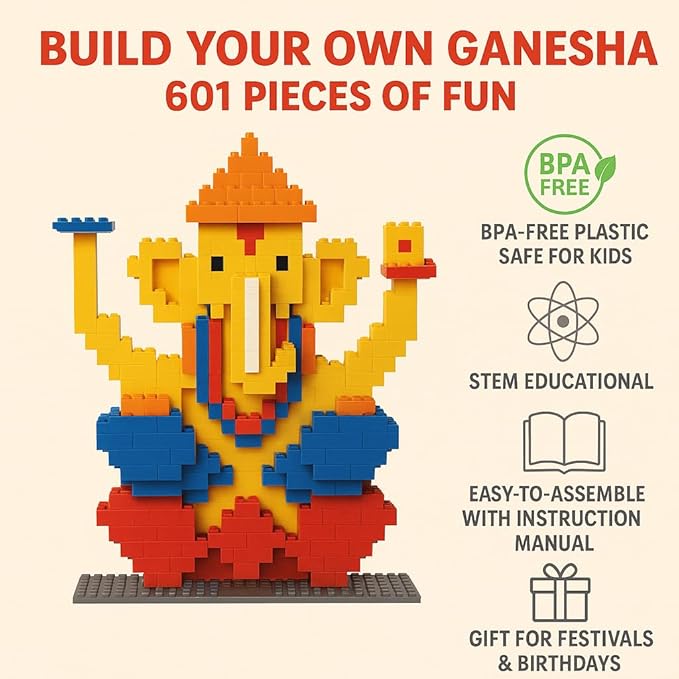 My Ganesh Set - 601 Piece Building Block Set for Kids | Educational and Creative Toy For Boys And Girls.