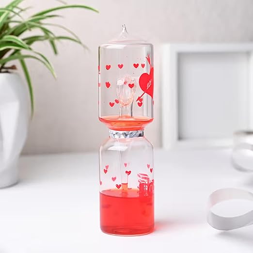 Red Heart Glass Love Meter – Valentine’s Gift & Decor Piece