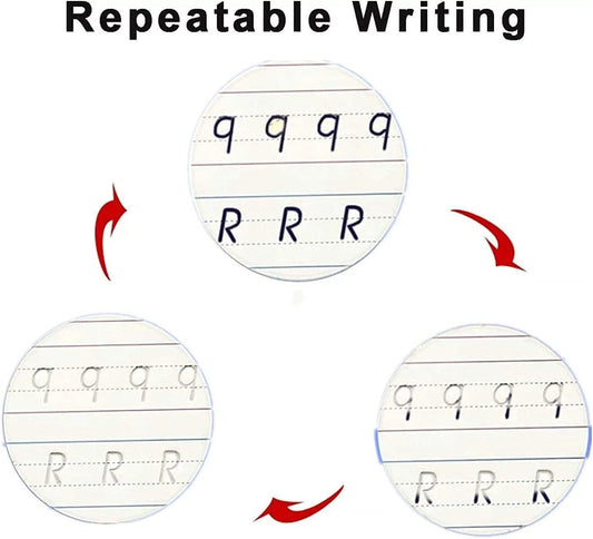 Magic Practice Copybook Set – 4 Books + Pen & Refills for Kids