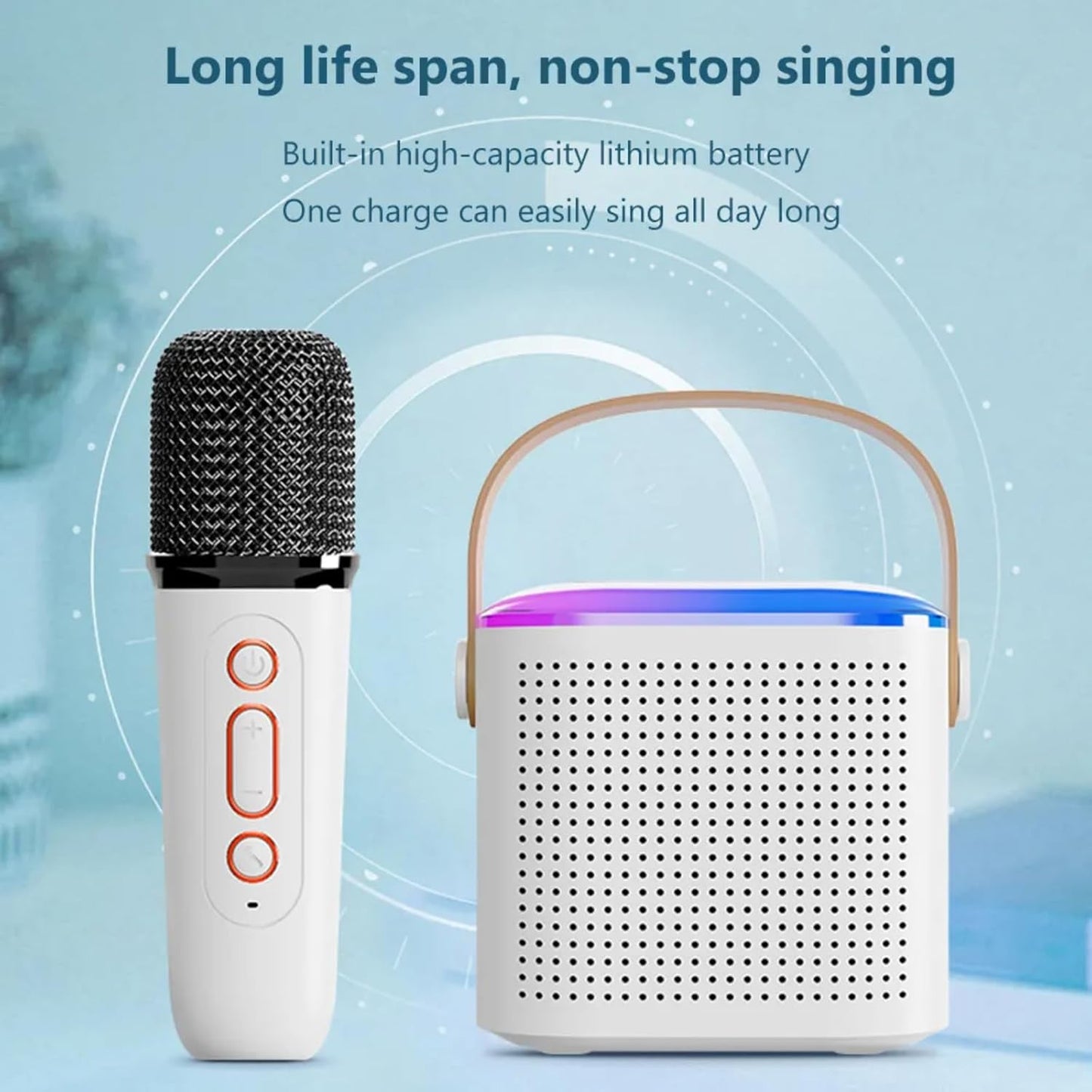 Party Pop Karaoke Bluetooth Speaker with 1 Mic