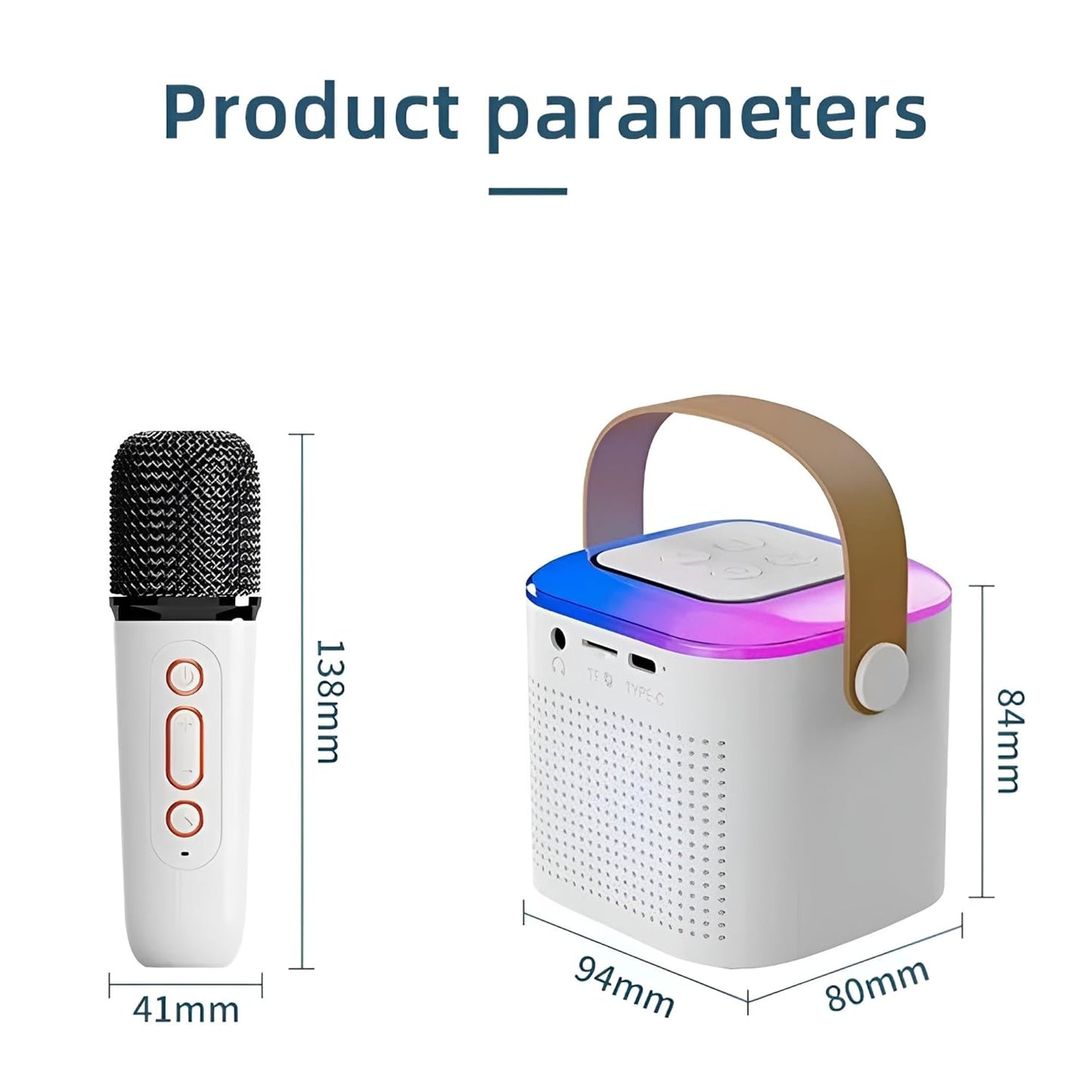 Party Pop Karaoke Bluetooth Speaker with 1 Mic