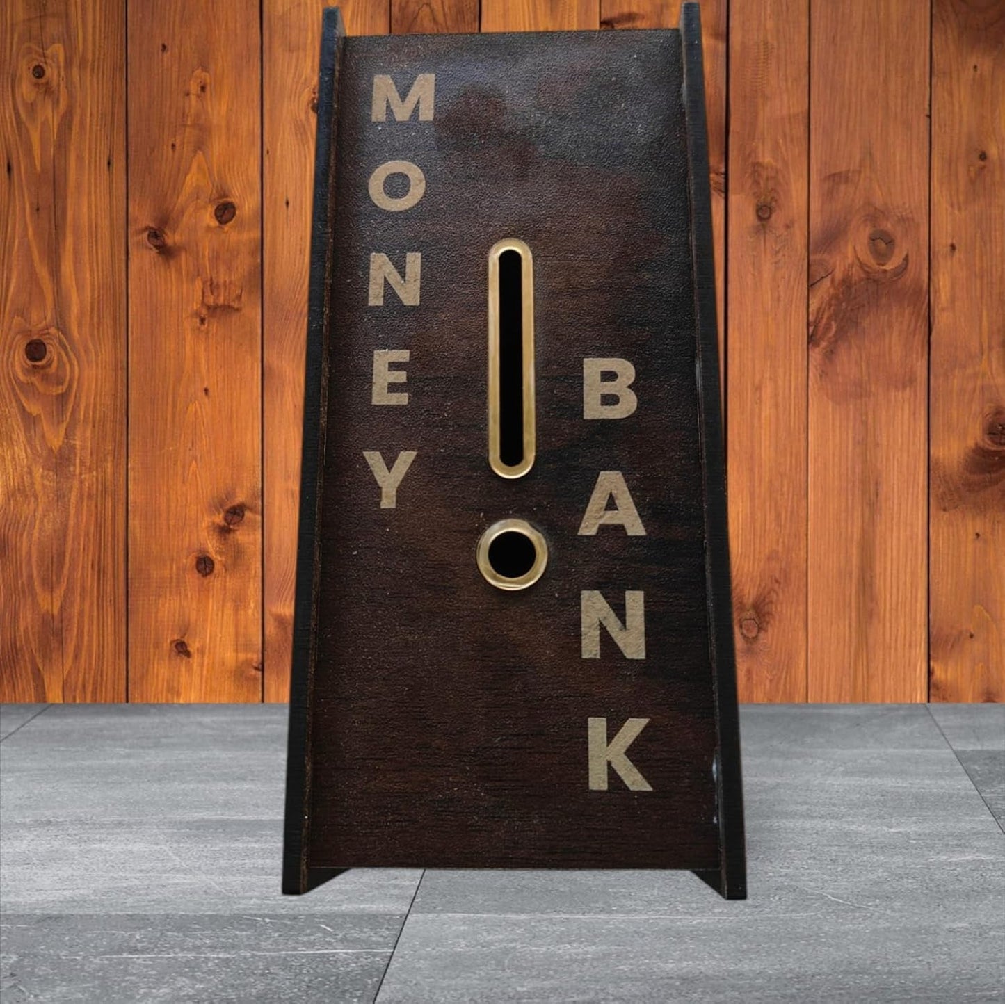 Wooden Piggy Bank – Carved Coin Box for Kids & Adults with Number Lock