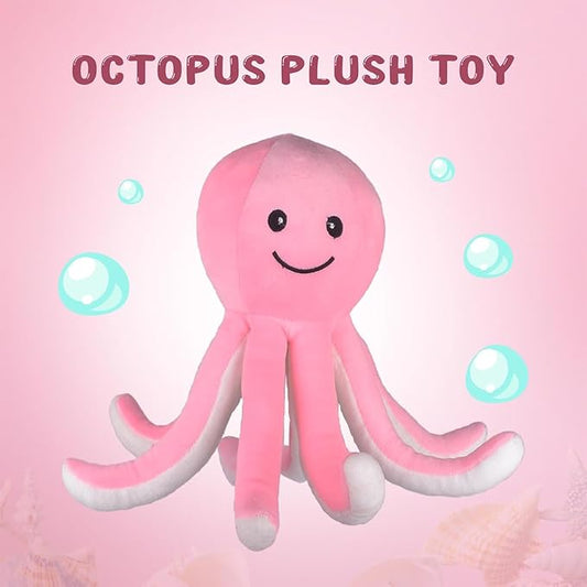 Plush Pink Octopus Soft Toy, 30 cm