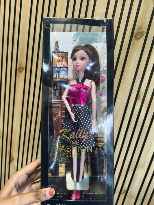 Pink And Black Dress Fashion Doll for Kids