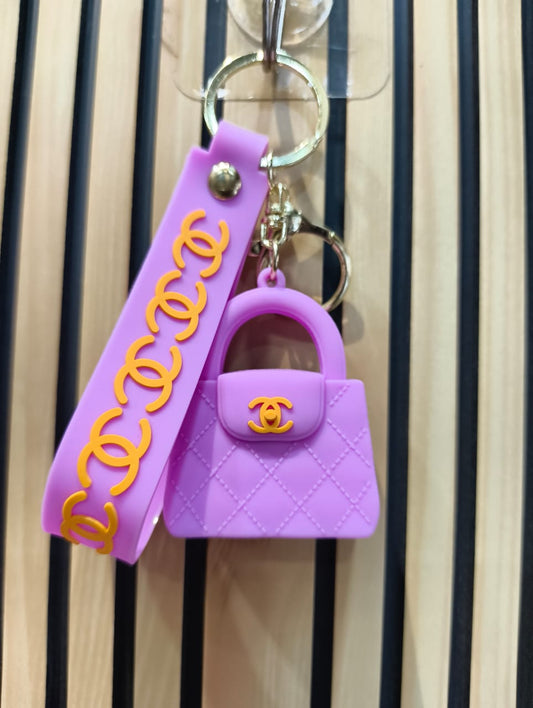 Cute Chanel Sillicon Bag Keychains (Assorted Colours)