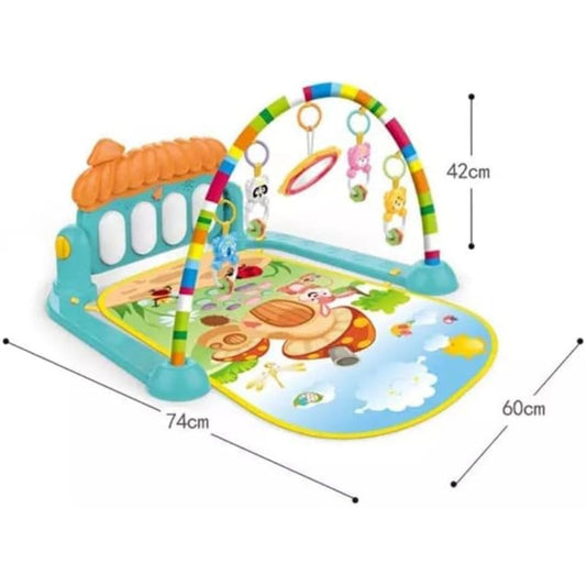 Baby Musical Play Gym with Piano & Hanging Toys – 0 to 12 Months Activity Mat