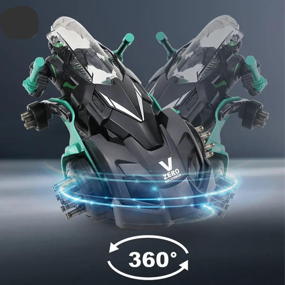 Policeman Robot Toy – 360° Rotating Vehicle with Lights & Music (3+ Years)