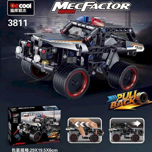 MecFactor Racing Car Building Blocks – Pullback DIY Set (213+ Pcs, RUINWHEEL)