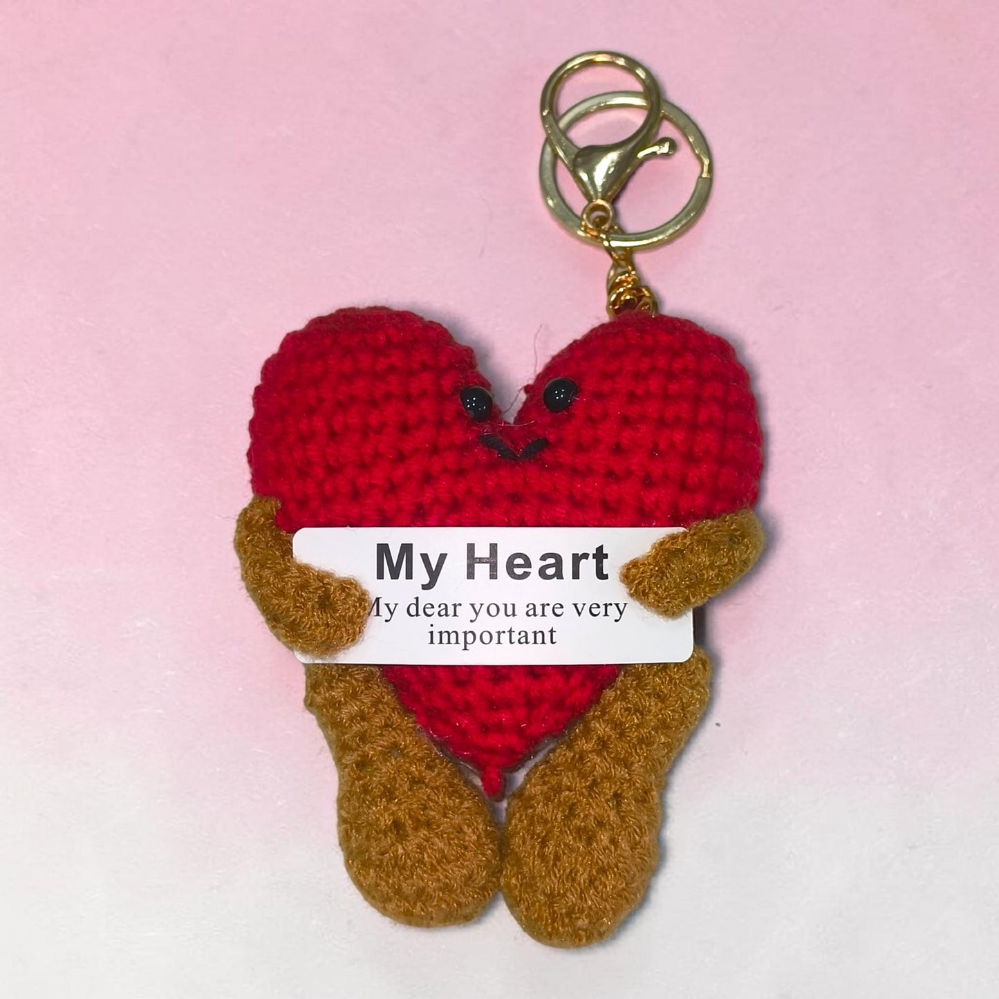 My Heart Crochet Plush Keychain (pack of 1)