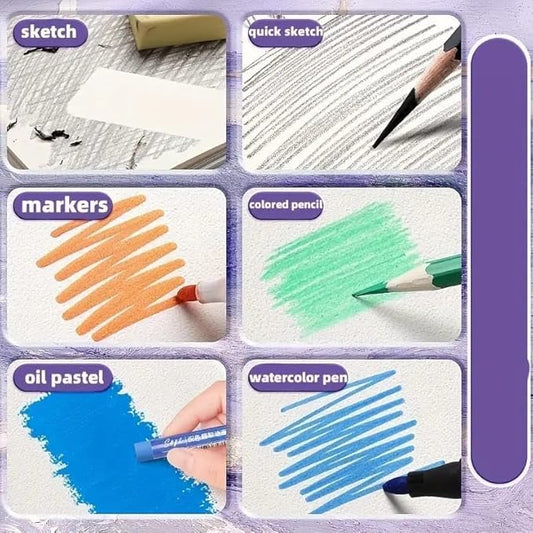 A4 Sketching Book for Artists – 60 Sheets Thick Paper Sketchpad for Drawing, Painting & Art Work – Hand-Painted Colored Lead Album (Sea Green- Sketching Book)