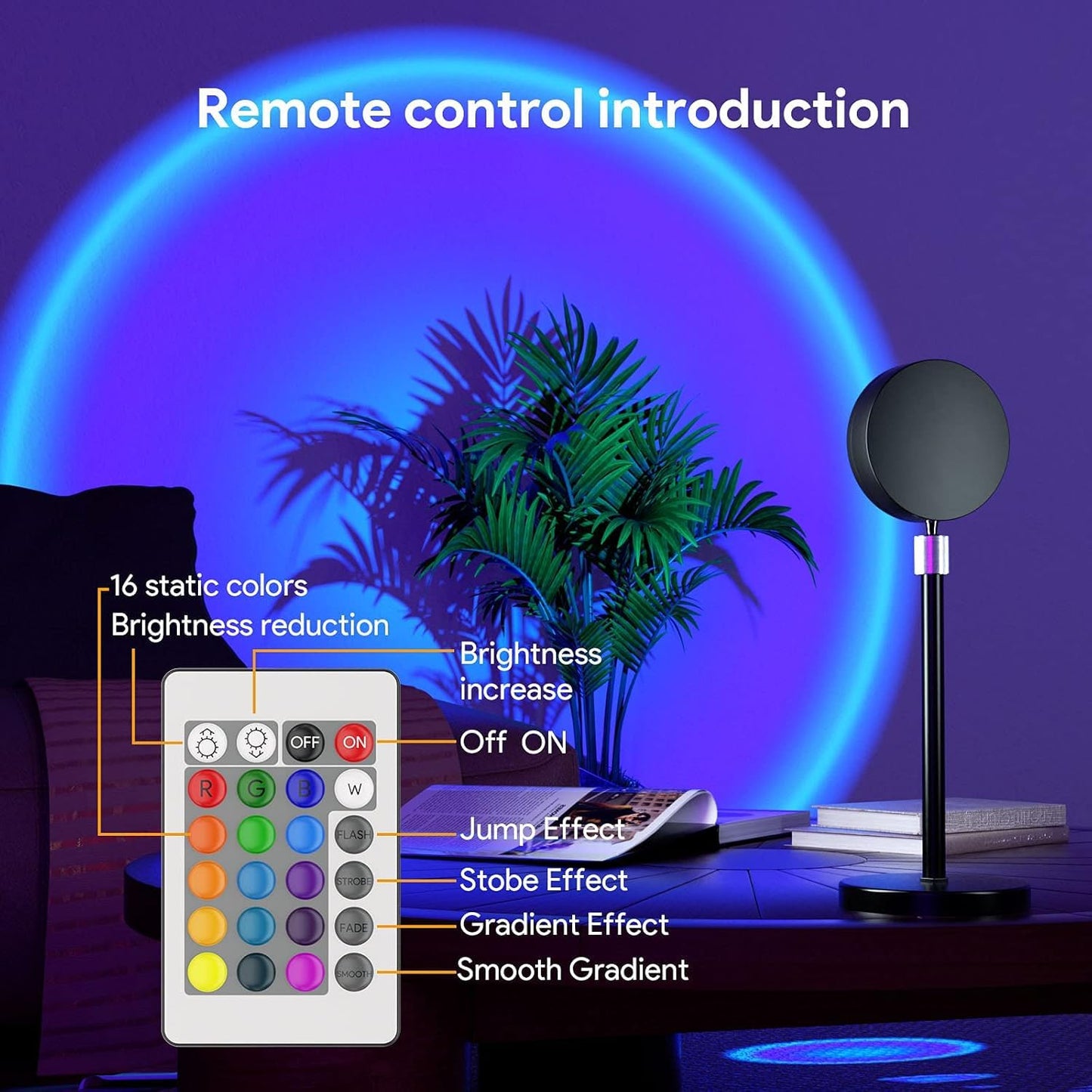 Sunset Lamp with Remote & USB