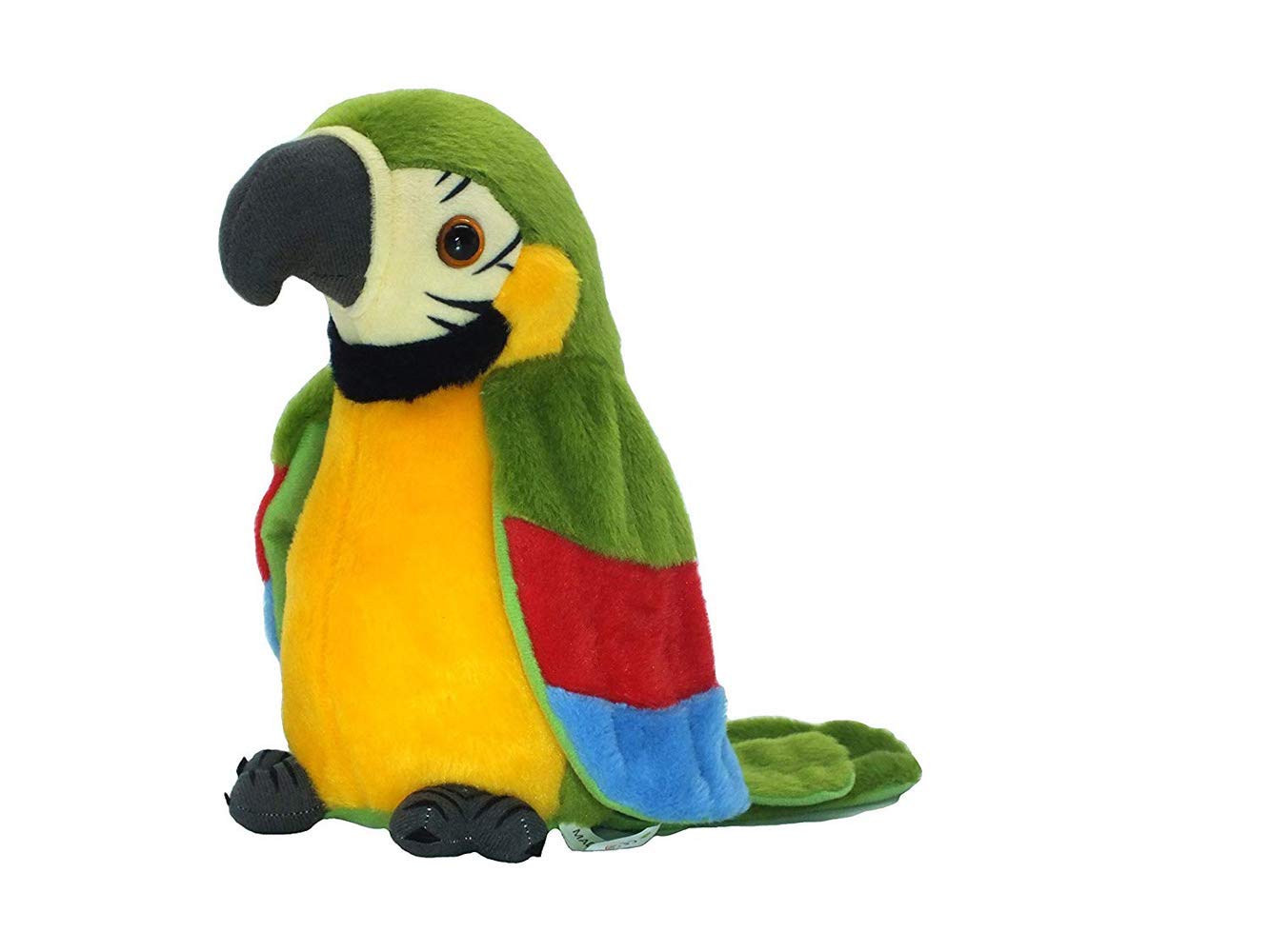 Talking Parrot Plush Toy – Repeats What You Say! (Multicolor, Pack of 1)