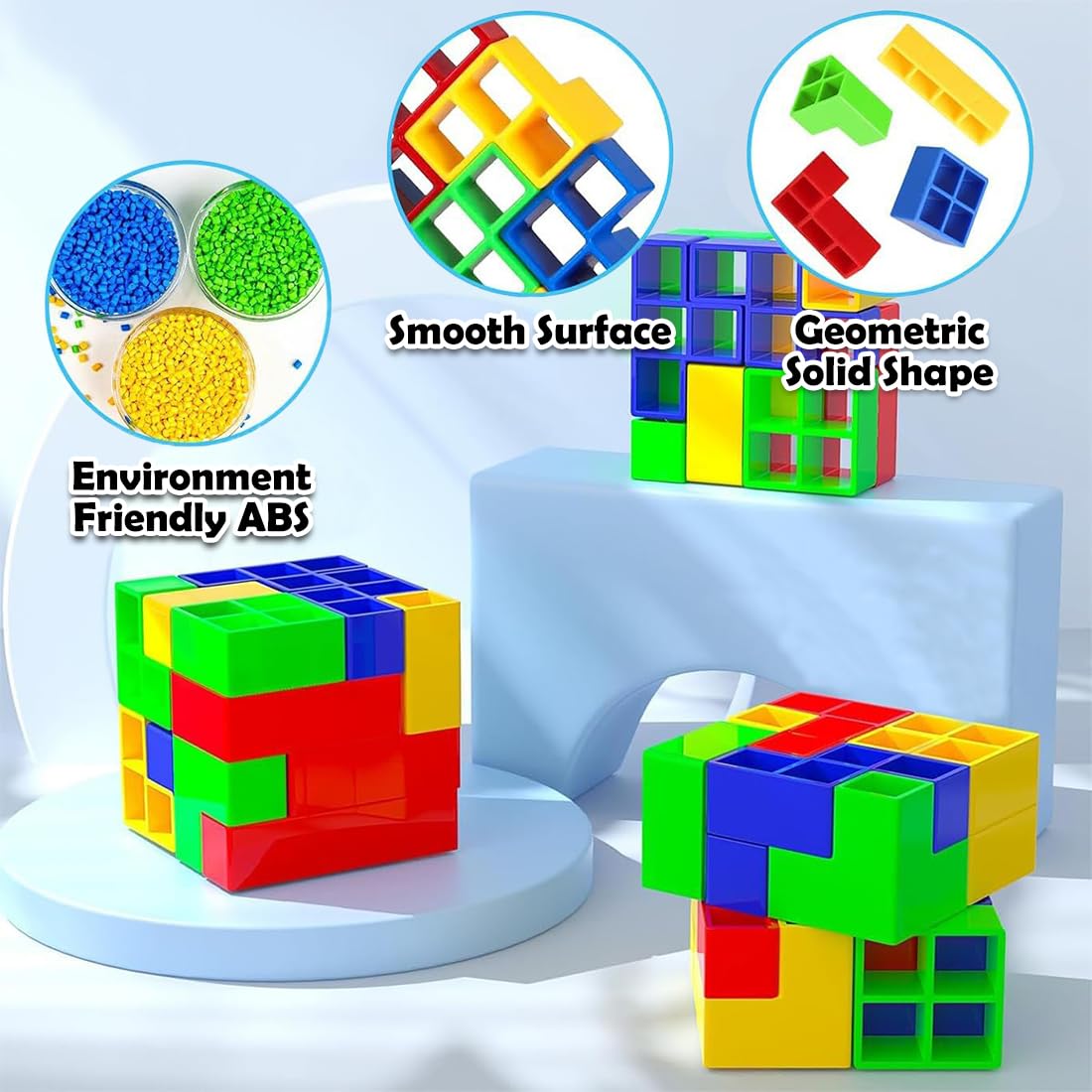 Swinging Tetra Tower Family Indoor Game for Kids Adults, Travel, Party, Birthday Gift STEM Toys Board Game Building Blocks for Kids Interactive Stacking Balancing Brain Toys Mind Games -16Pcs